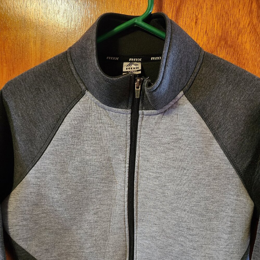Women's Large RBX Gray Cowl Neck Full Zip Long Sleeve Activewear Track Jacket